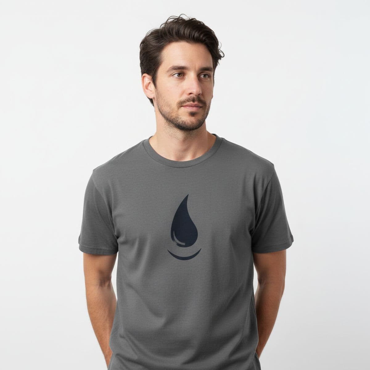 Janine Facing the Fluorescents printed on a t-shirt, worn