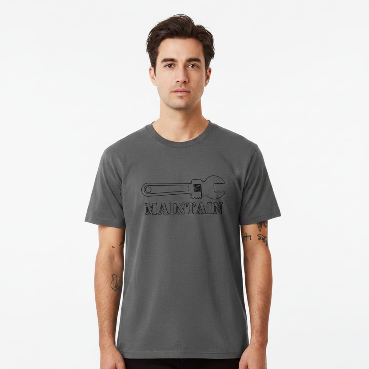 Kreuzberg Basement Alchemy printed on a t-shirt, worn