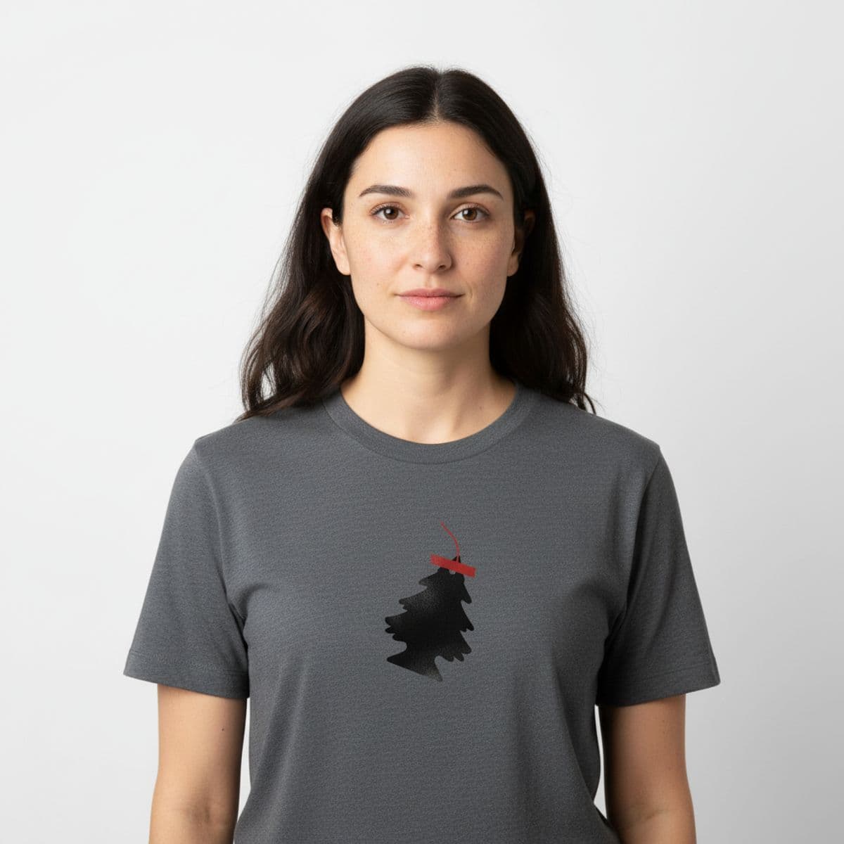 Mira Discovers the Dust printed on a t-shirt, worn