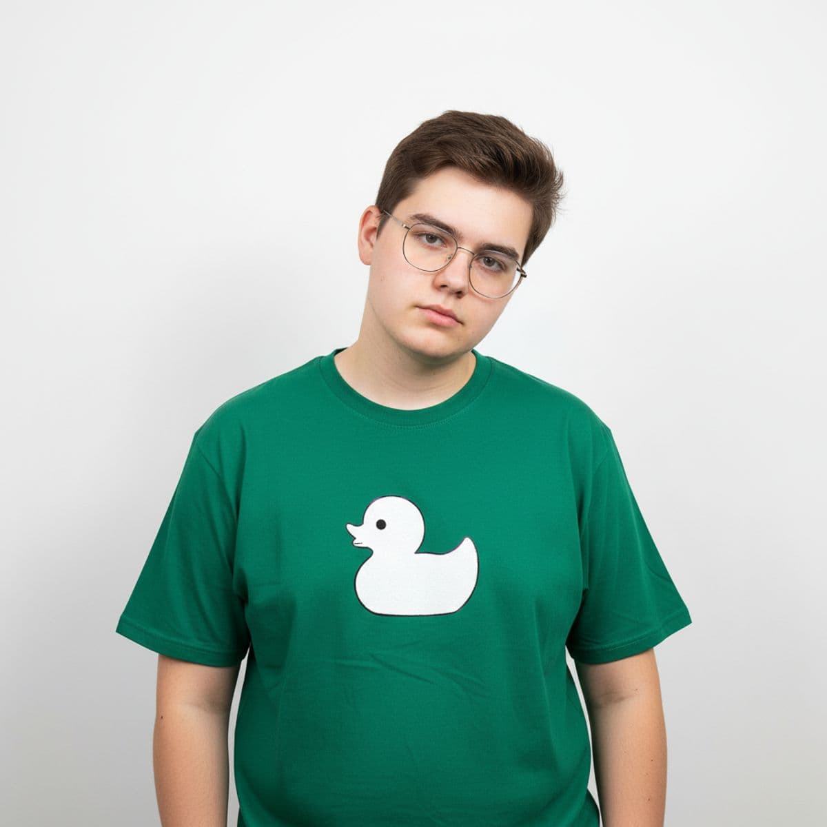 morning's first splash printed on a t-shirt, worn
