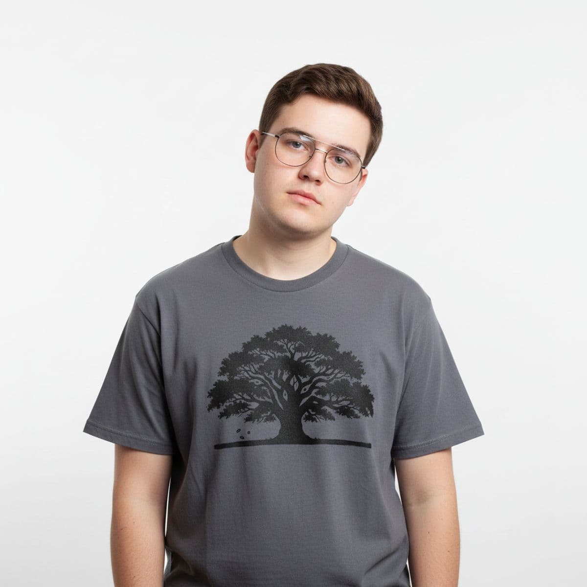 Municipal Dirt with Frisbees printed on a t-shirt, worn