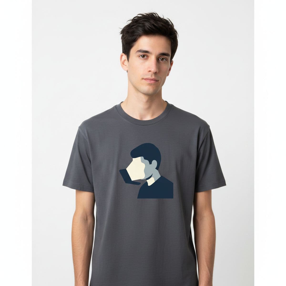 Patty Melt in the Sedan printed on a t-shirt, worn