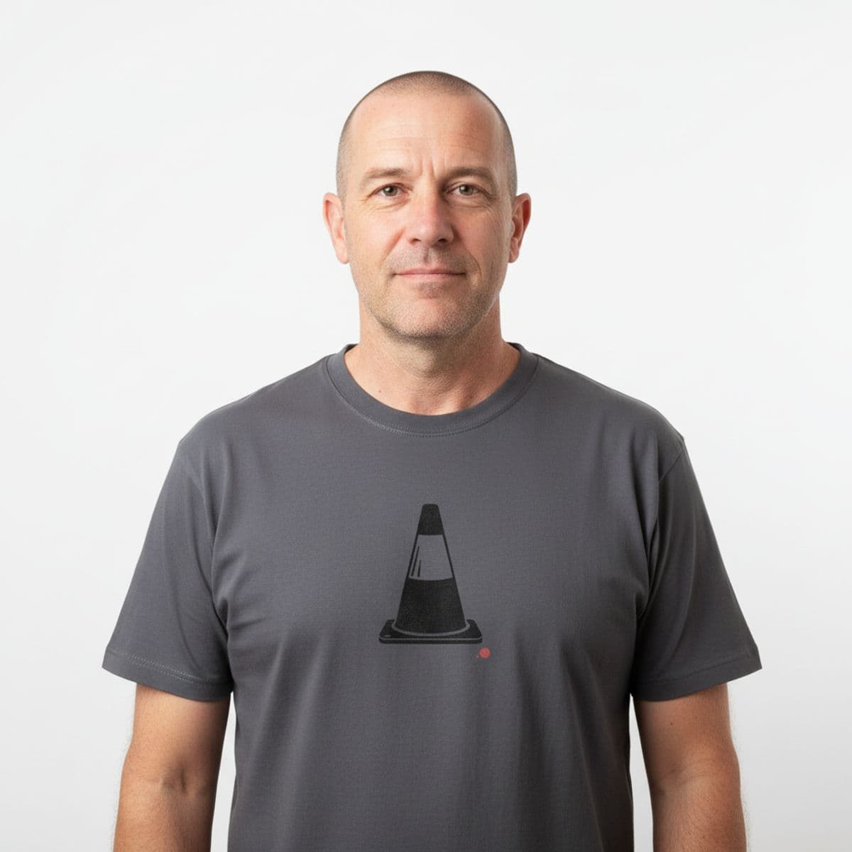 Pecking at the Sandwich printed on a t-shirt, worn
