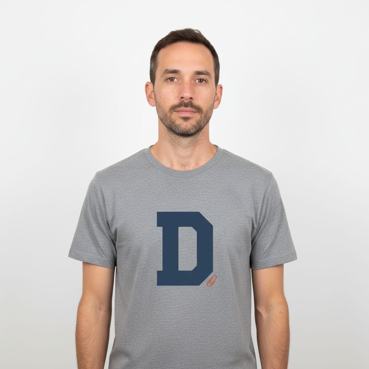 Picking at the Sleeve printed on a t-shirt, worn