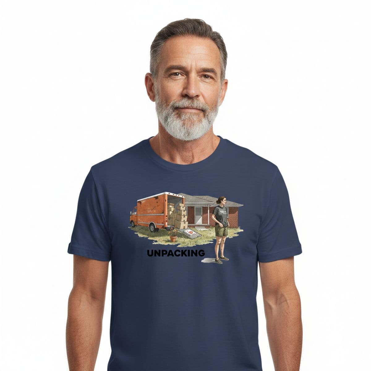 Pizza Box on the Bumper printed on a t-shirt, worn