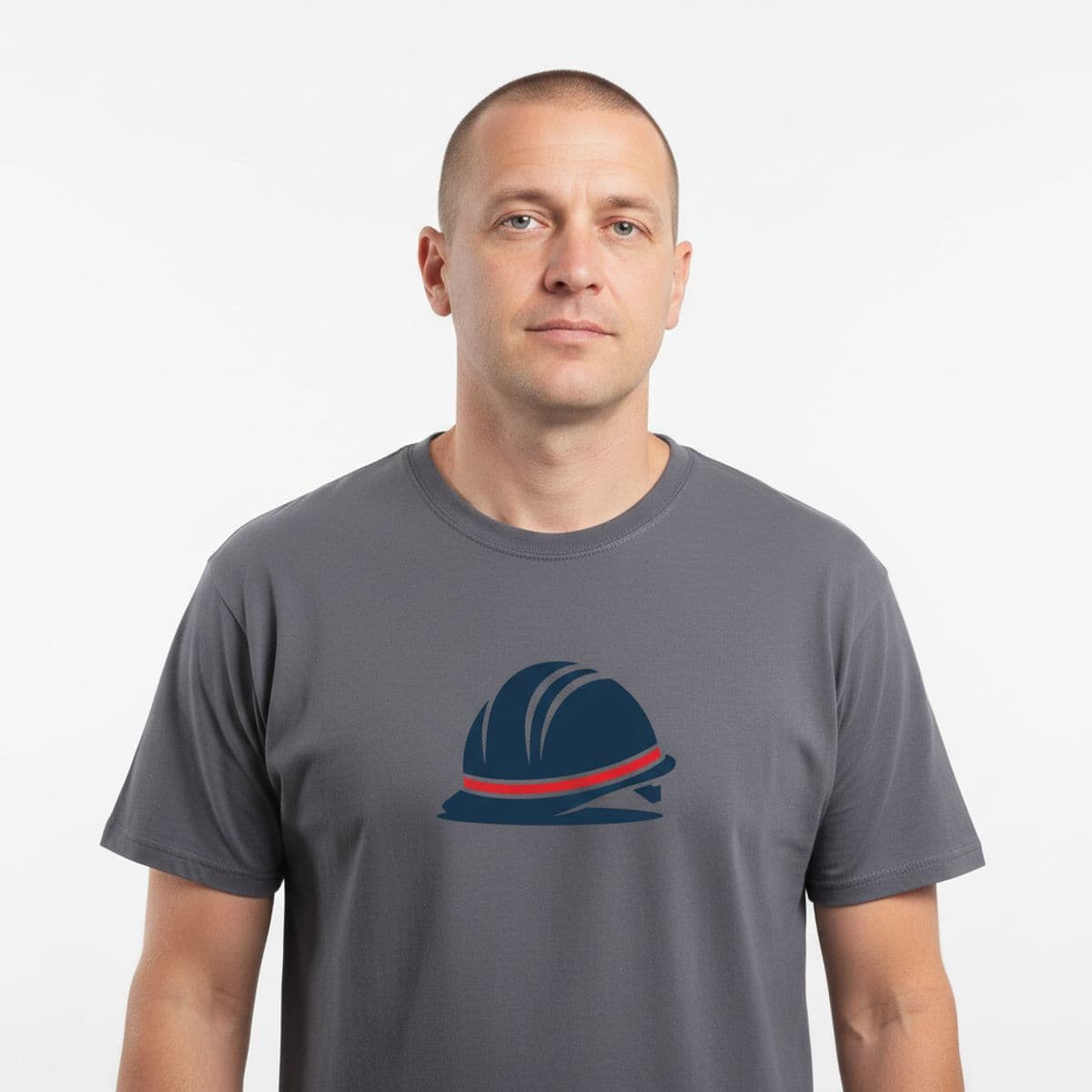 polished chrome, splintered wood printed on a t-shirt, worn