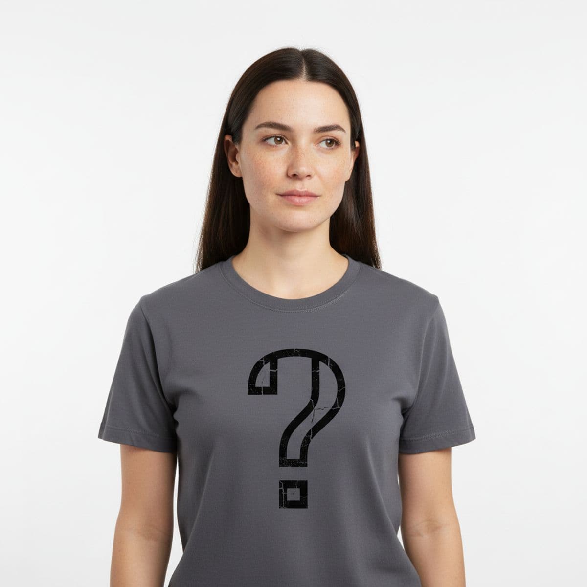 Pulling Out the Brick Phone printed on a t-shirt, worn
