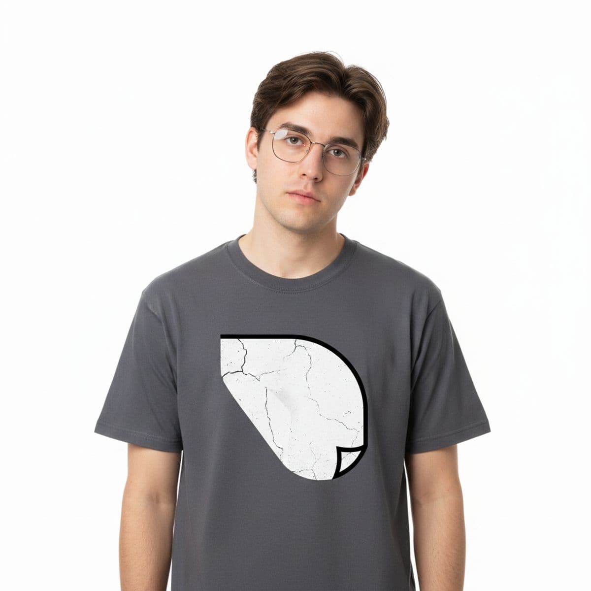 Rotring Rolls on the Shelf printed on a t-shirt, worn