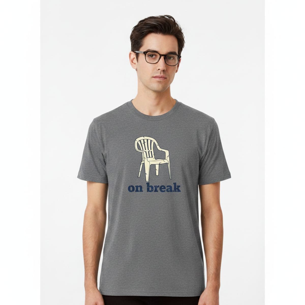 Sitting Behind the Loading Dock printed on a t-shirt, worn