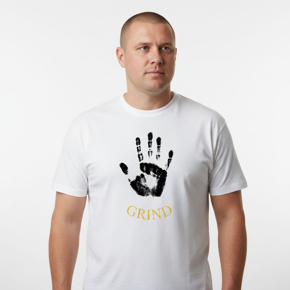 Someone Enduring the Heat printed on a t-shirt, worn