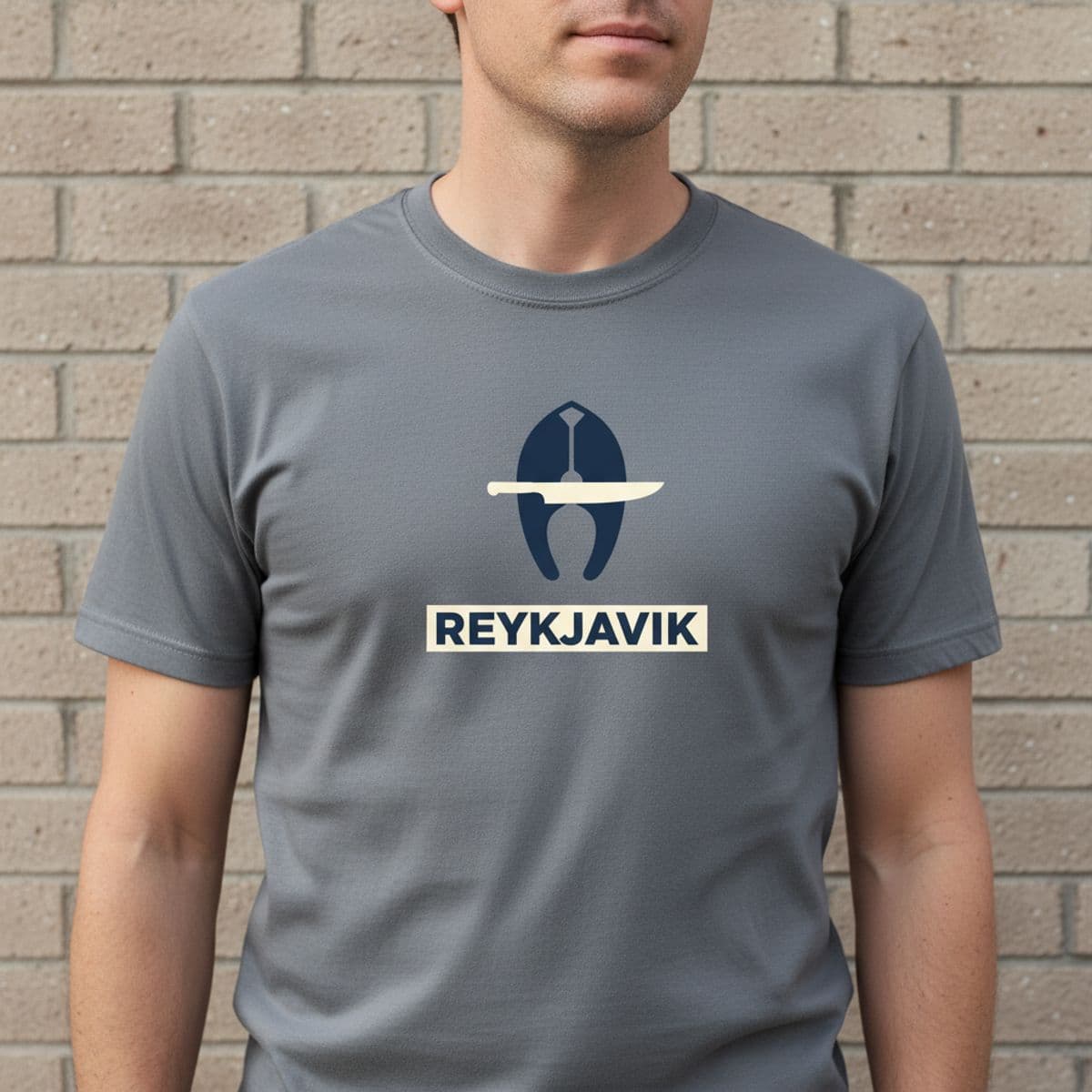 Someone Working the Line printed on a t-shirt, worn