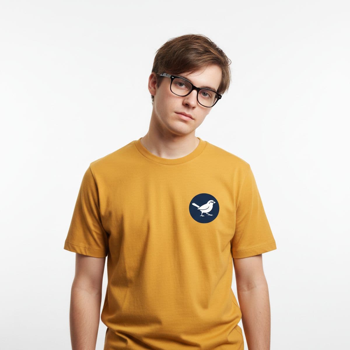 Spilling the Coffee printed on a t-shirt, worn
