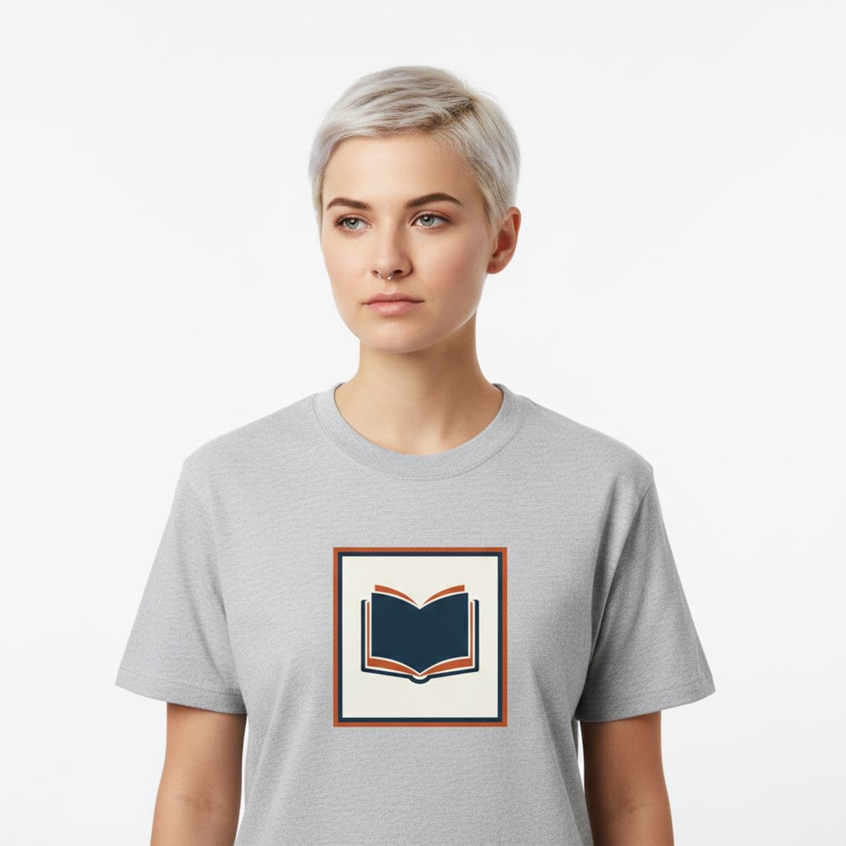 Spilling the Quiet Evening printed on a t-shirt, worn