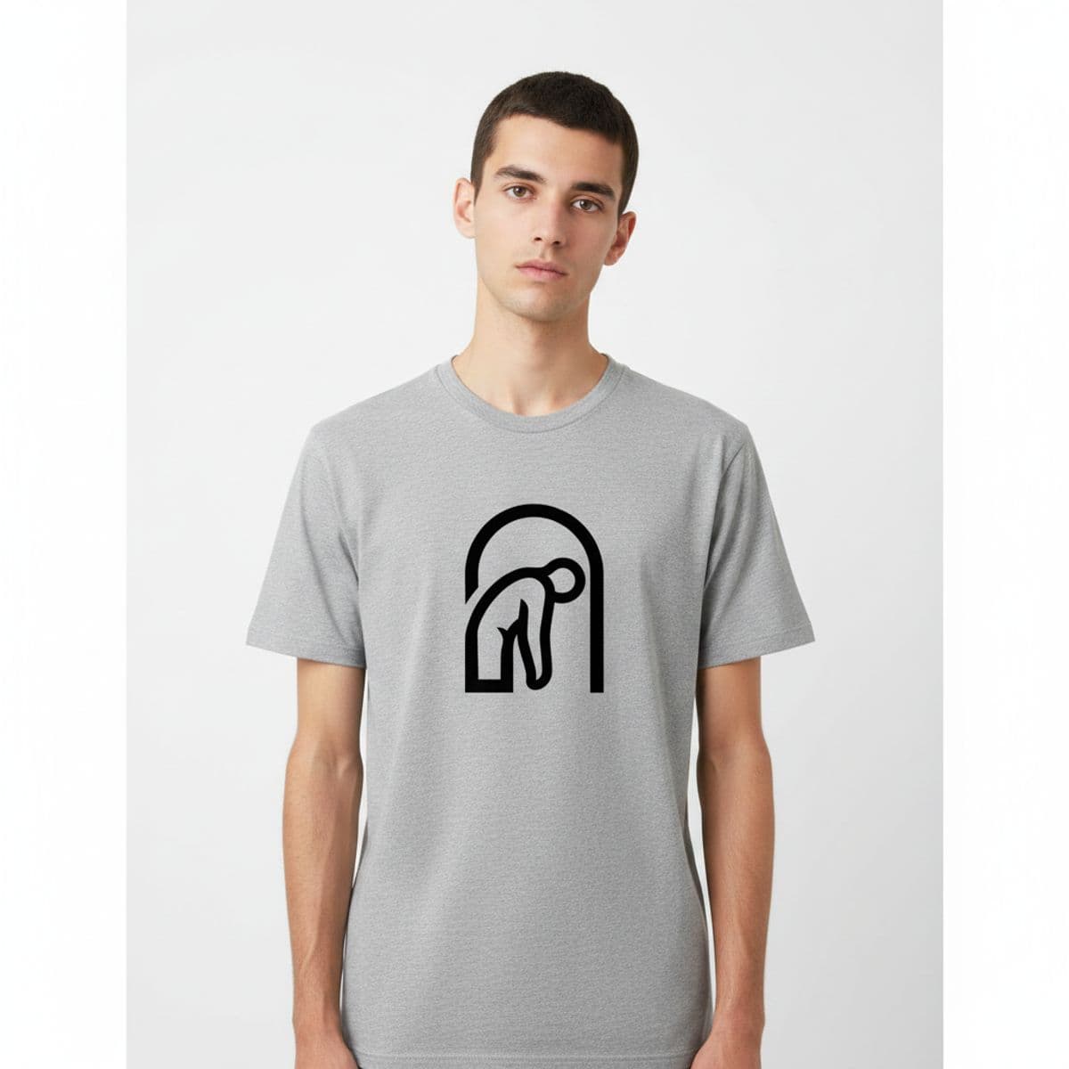 Spilling the Rainwater printed on a t-shirt, worn