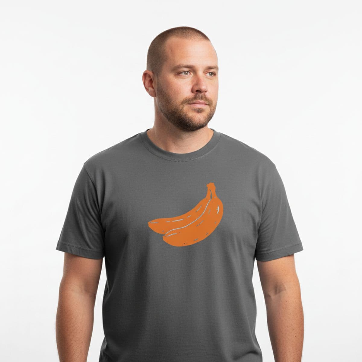 The Bent Wheel printed on a t-shirt, worn