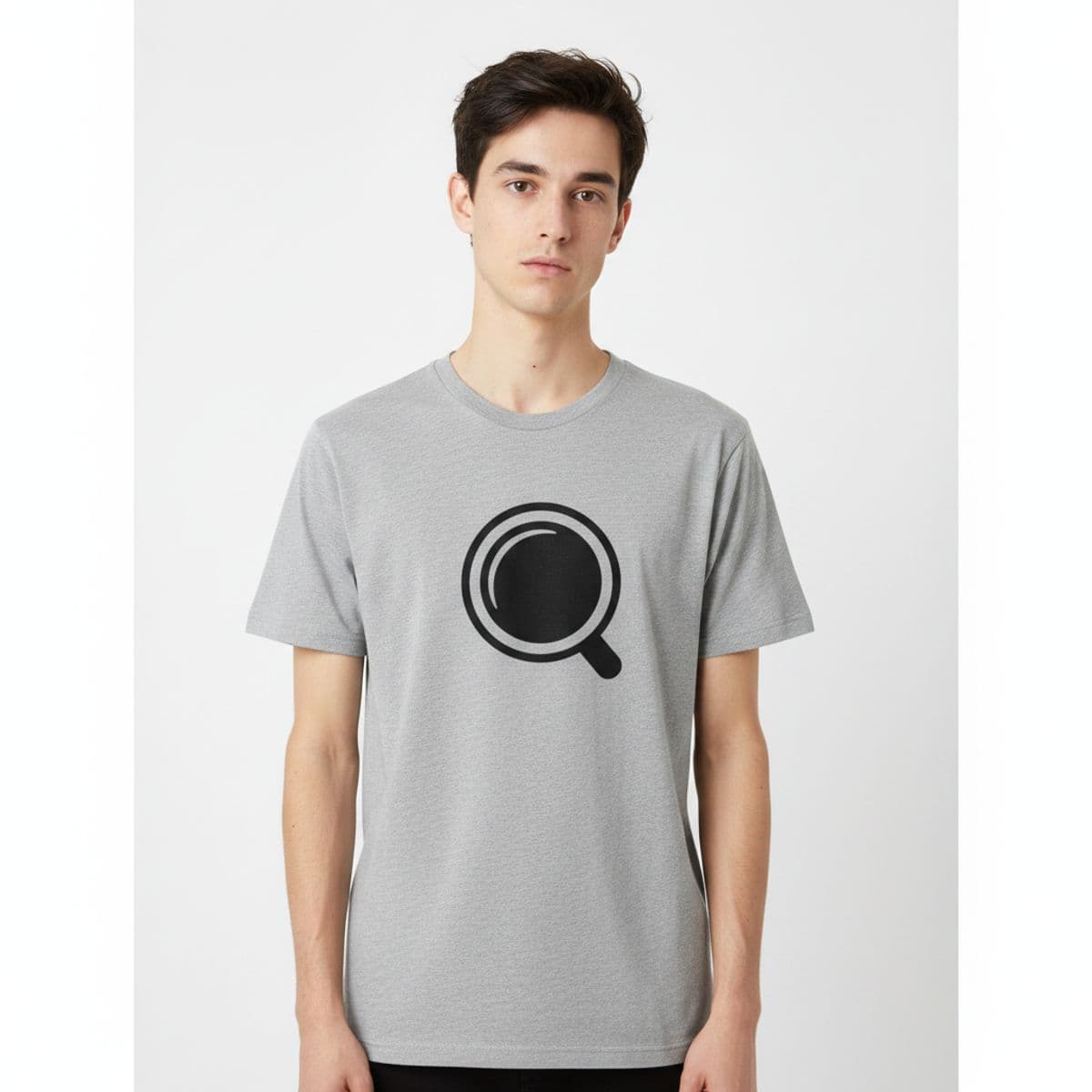 The Booth with Scrambled Eggs printed on a t-shirt, worn