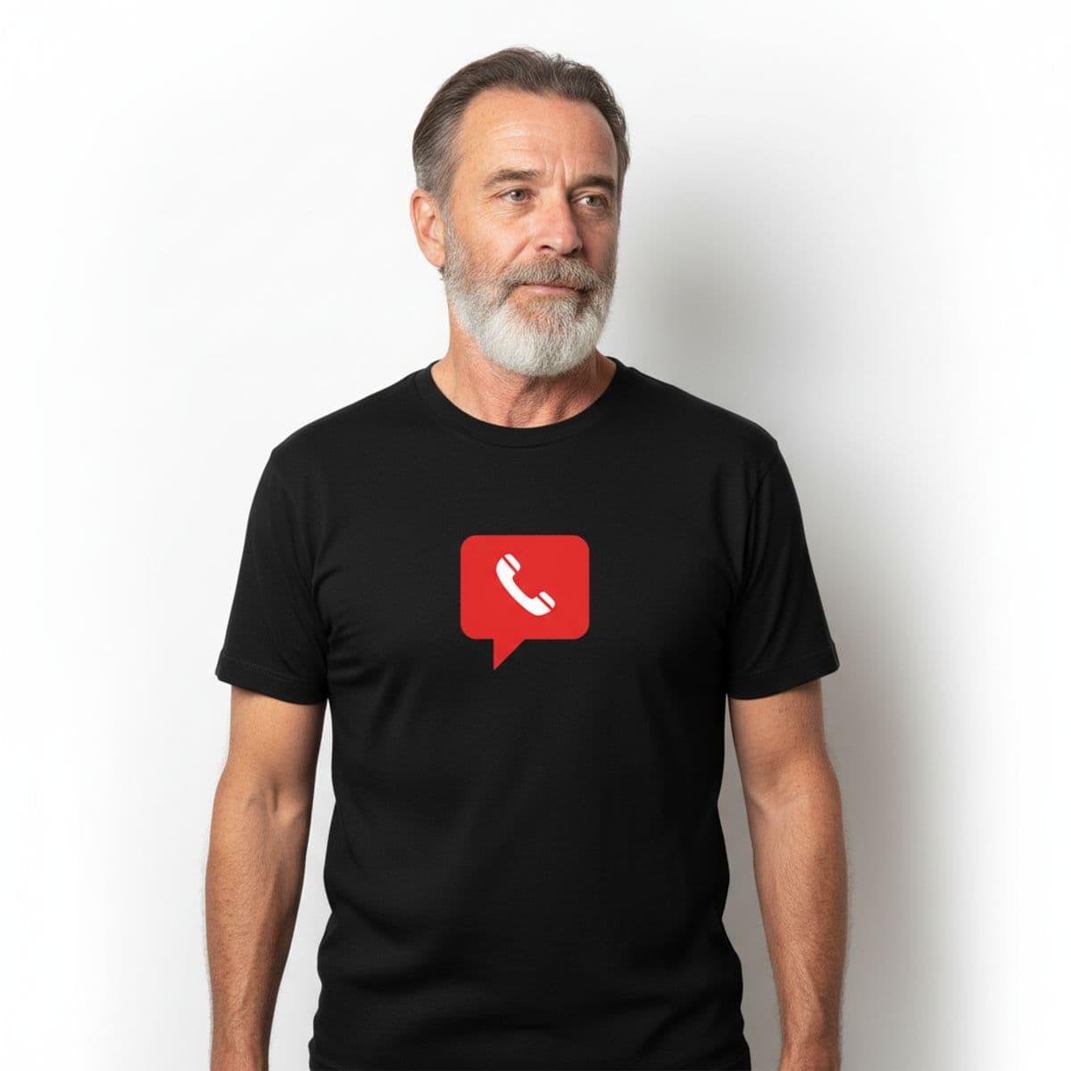The Boy Who Couldn't Look Up printed on a t-shirt, worn