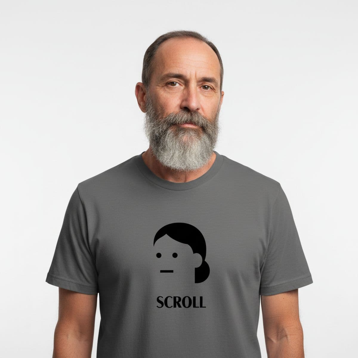 The Boy Who Missed It printed on a t-shirt, worn