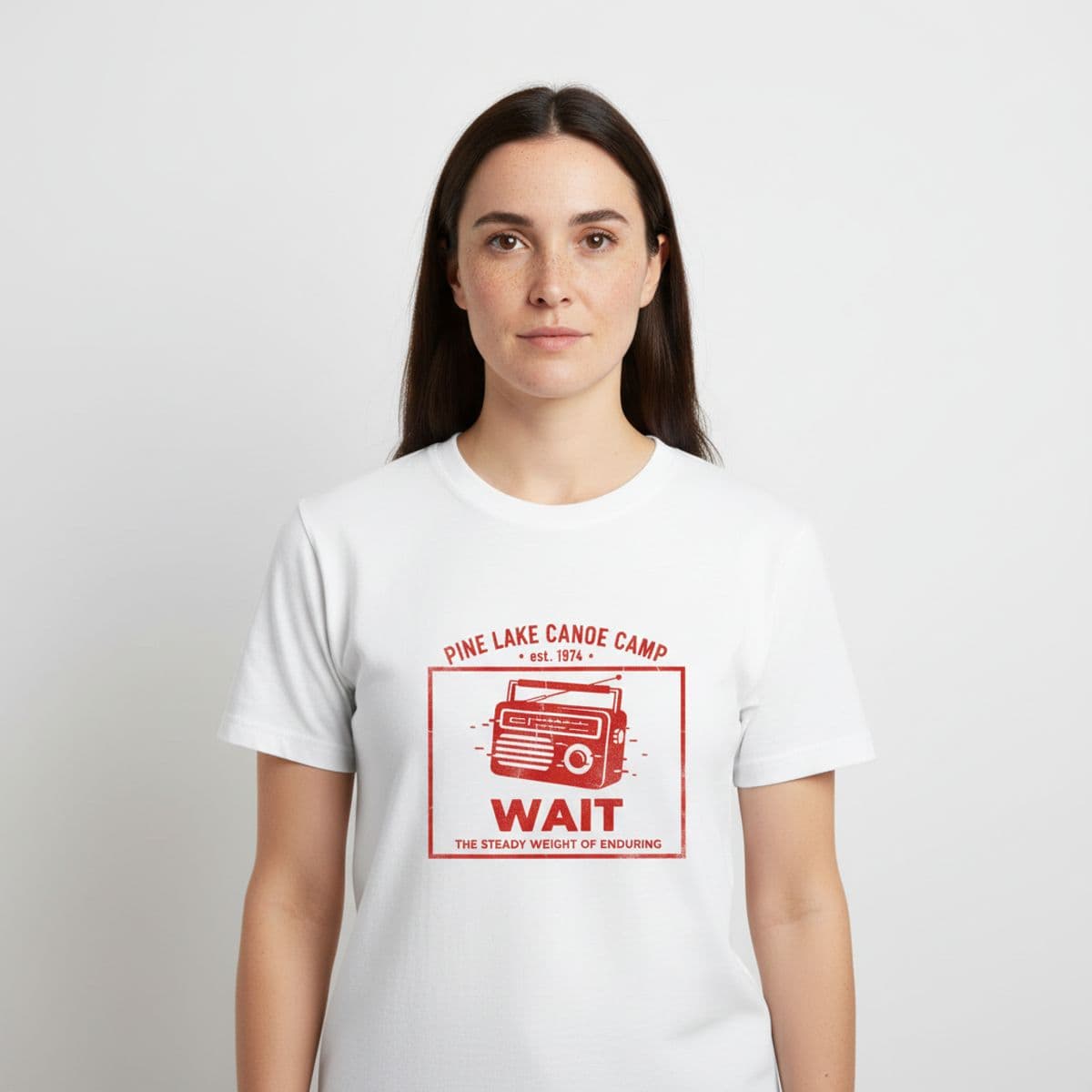 The Boy Who Tuned Out printed on a t-shirt, worn