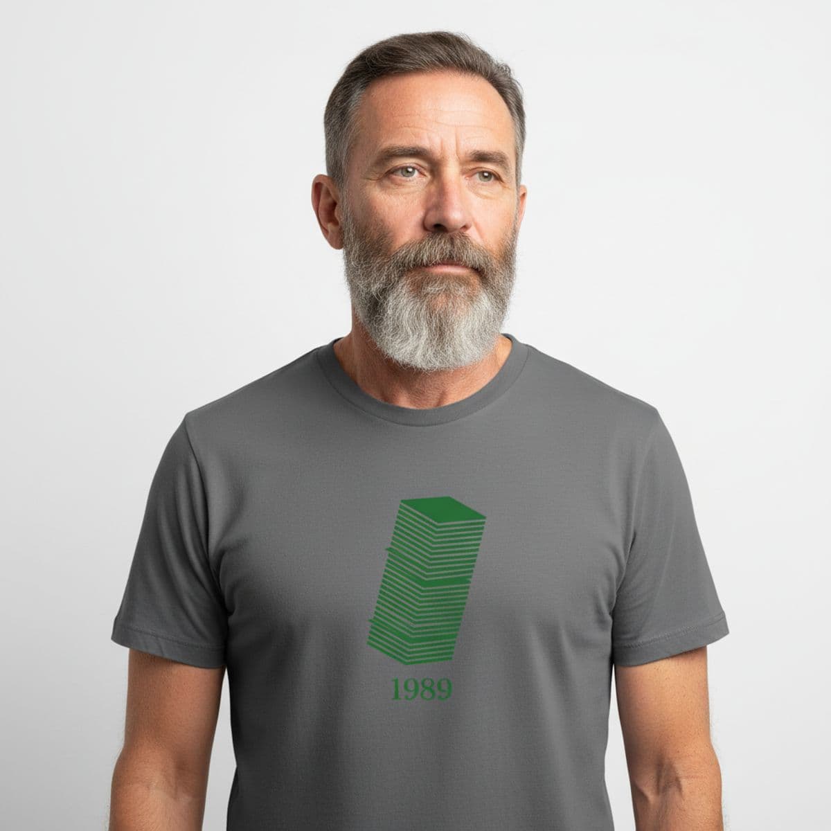 The First Day of the Rest printed on a t-shirt, worn