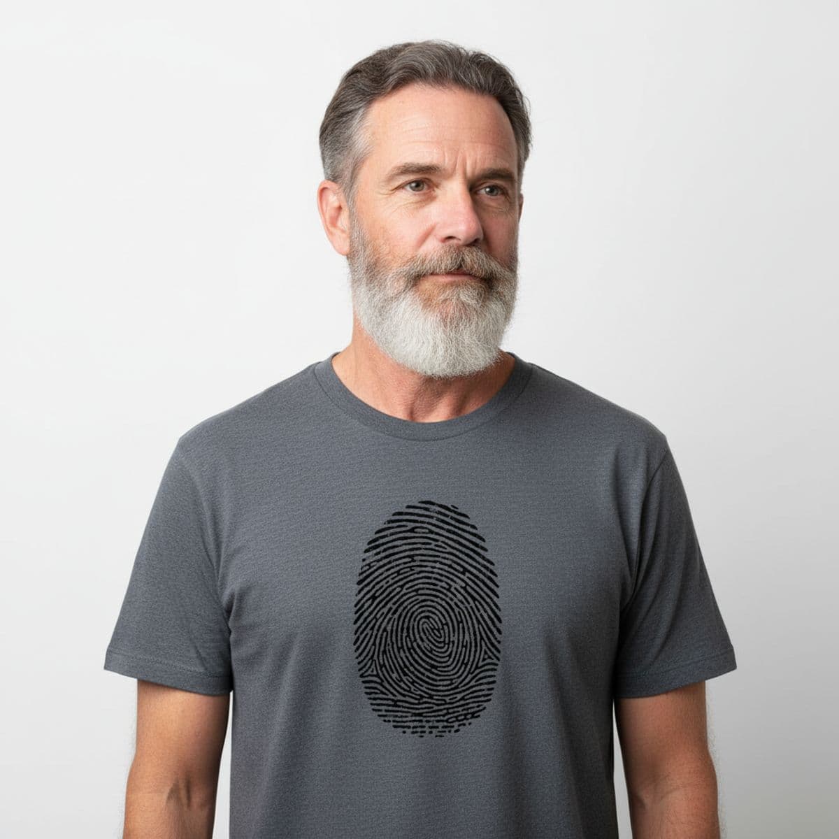 The Forgotten Tuna Roll printed on a t-shirt, worn