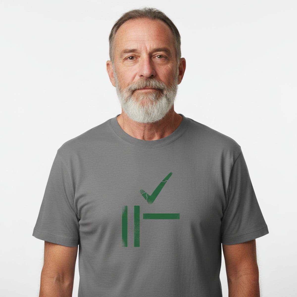 The Grocery Line Shuffle printed on a t-shirt, worn
