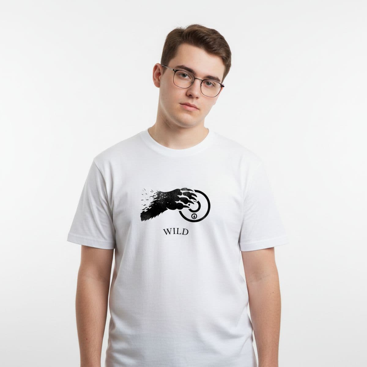 The Kitchen Gets a Visitor printed on a t-shirt, worn
