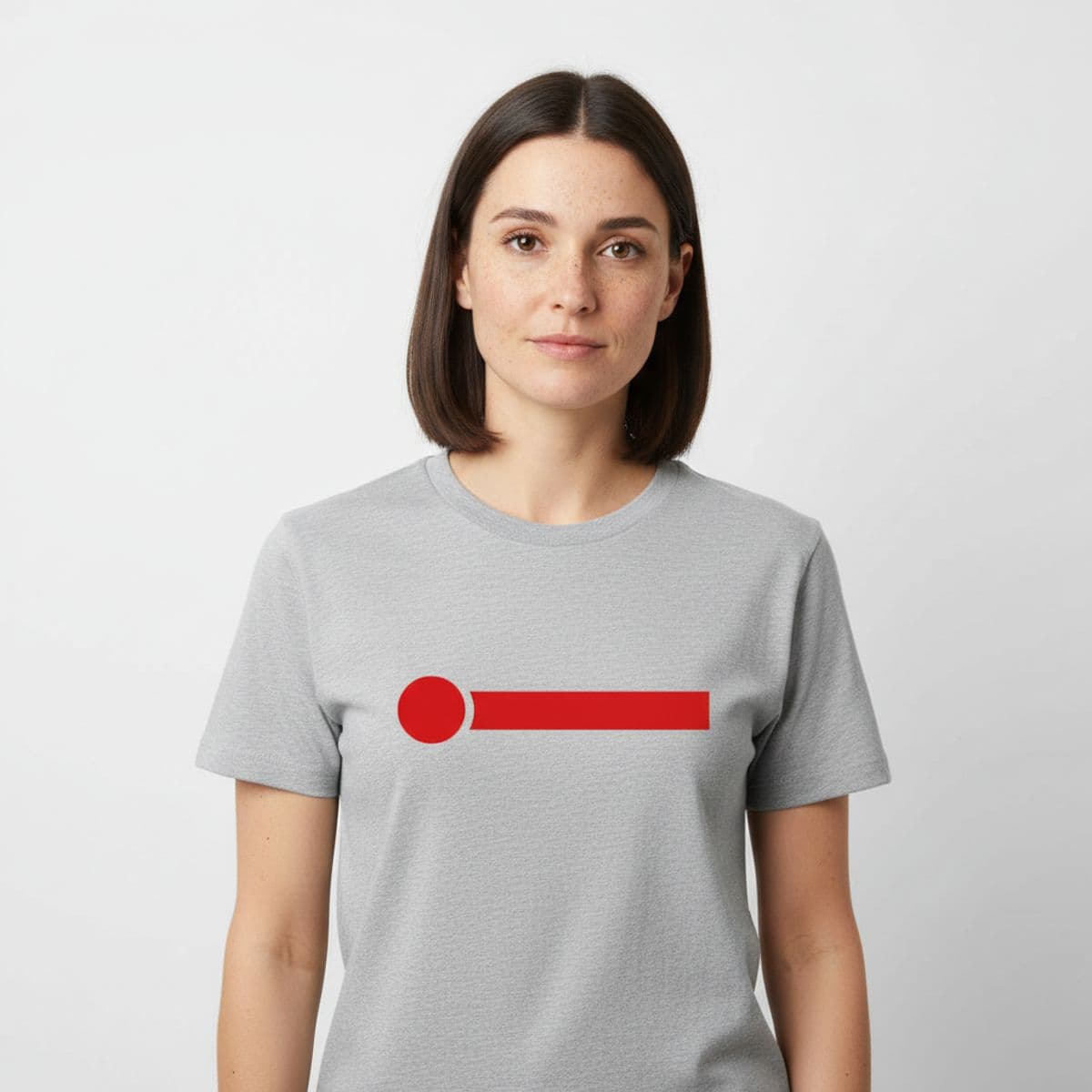 The Last Hot Dog printed on a t-shirt, worn