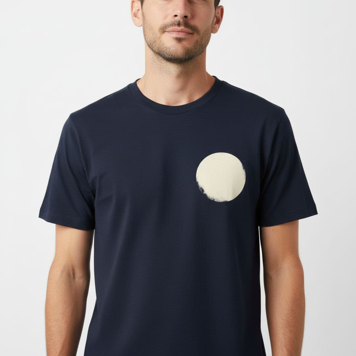 The Orange on the Seat printed on a t-shirt, worn