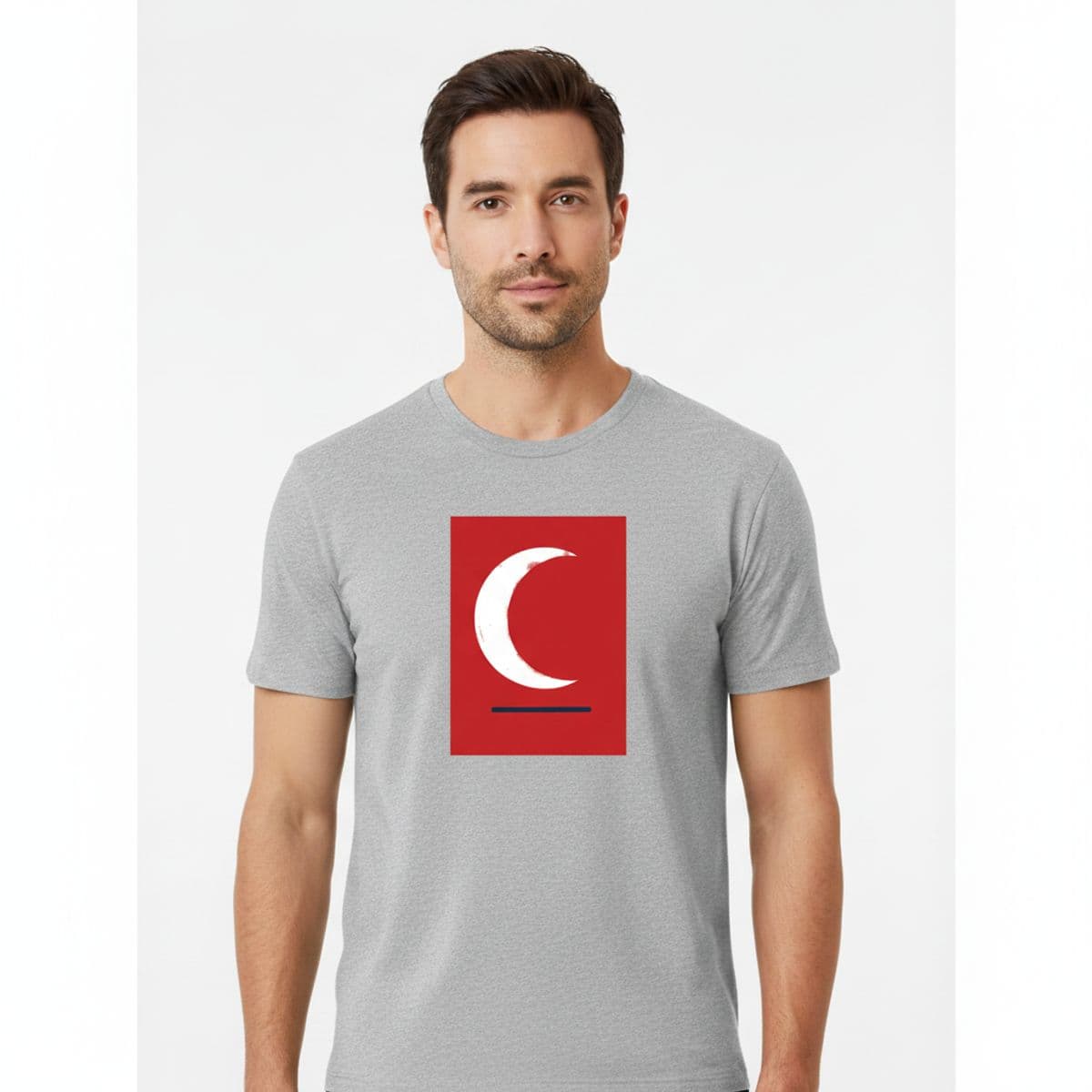The Overdue Message printed on a t-shirt, worn