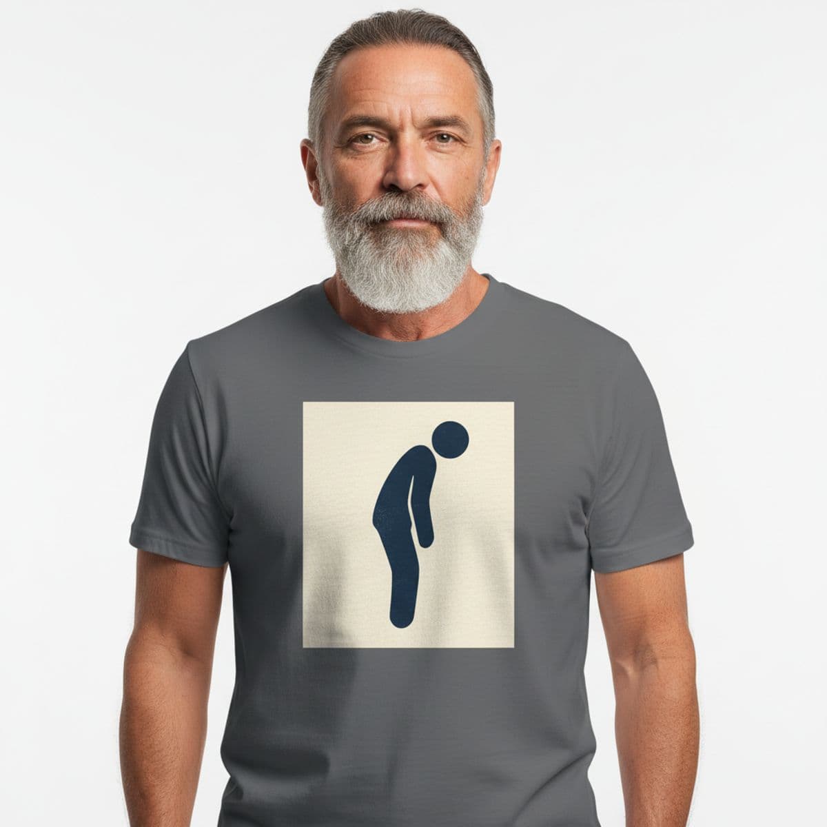 The Patient Scrolling MySpace printed on a t-shirt, worn
