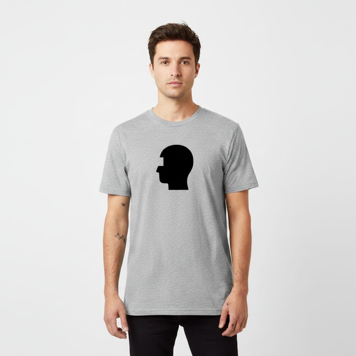 The Question Mark of a Day printed on a t-shirt, worn