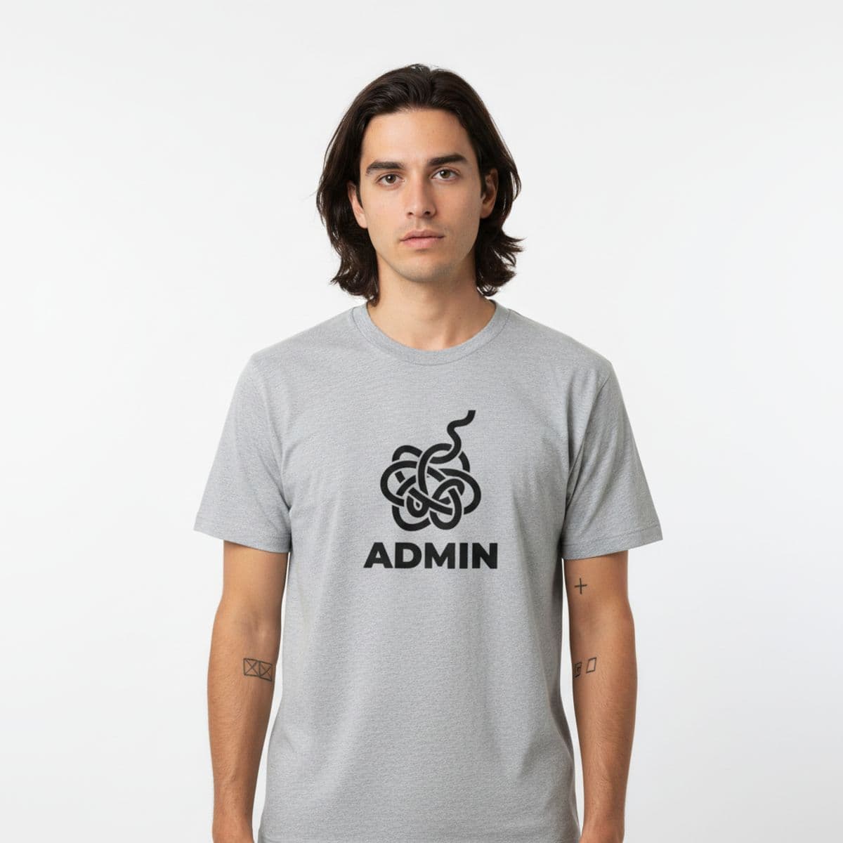 The Soda Bottle on the Formica printed on a t-shirt, worn