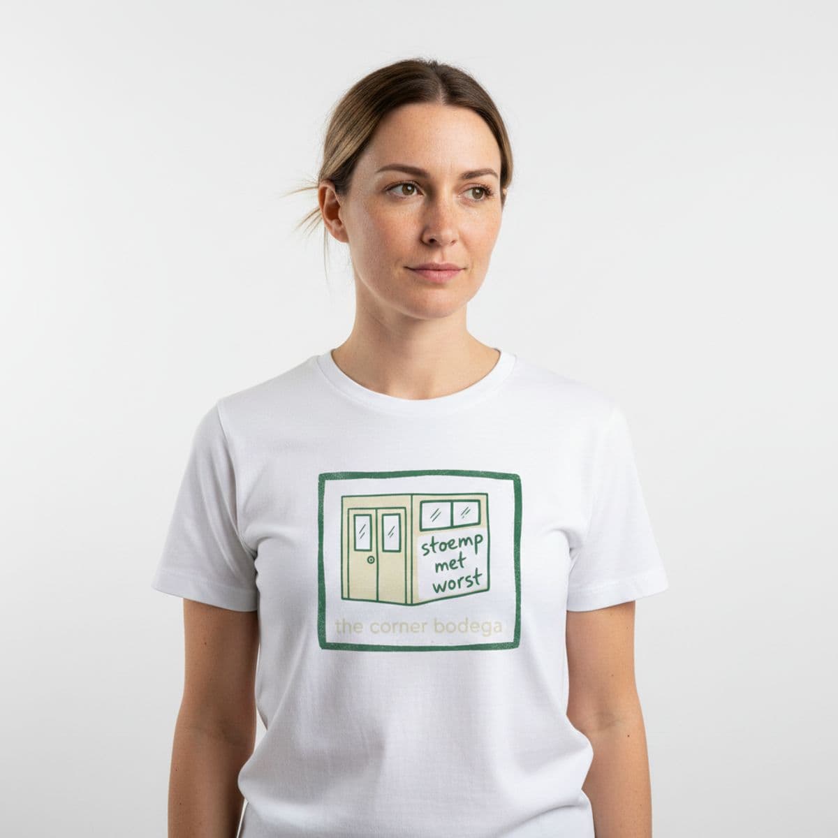 The Sugared Cereal Notice printed on a t-shirt, worn