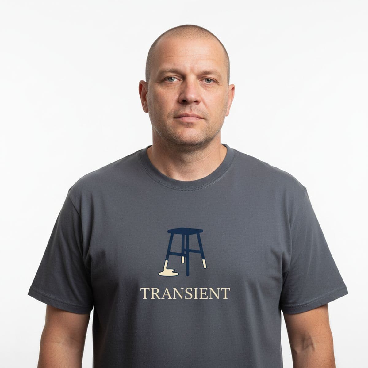 The Tenant Noticing the Pad printed on a t-shirt, worn