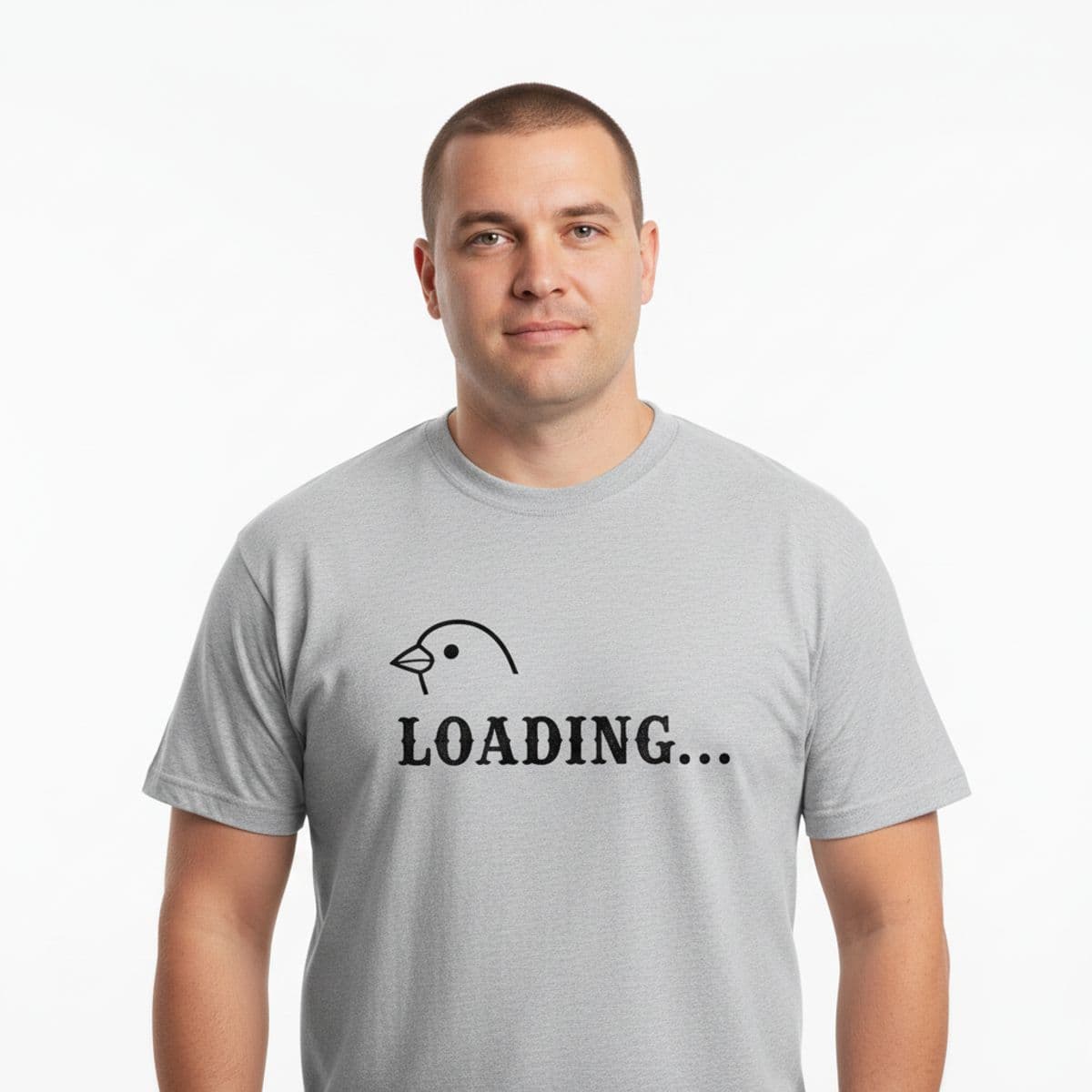 The Tired Accountant printed on a t-shirt, worn