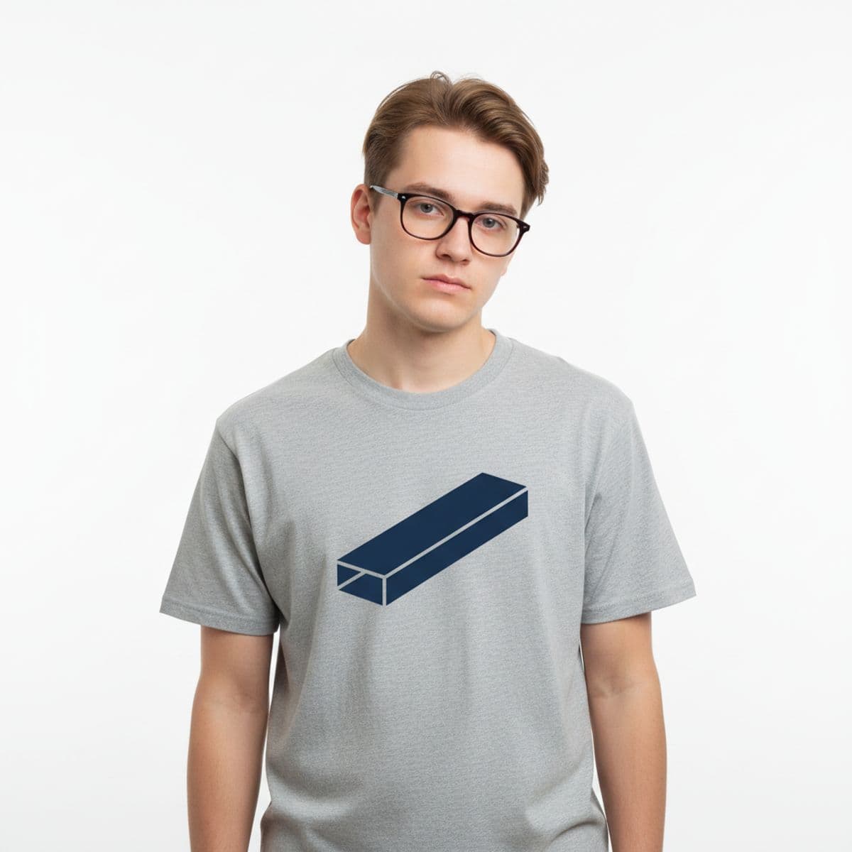 The Unfiled Request printed on a t-shirt, worn