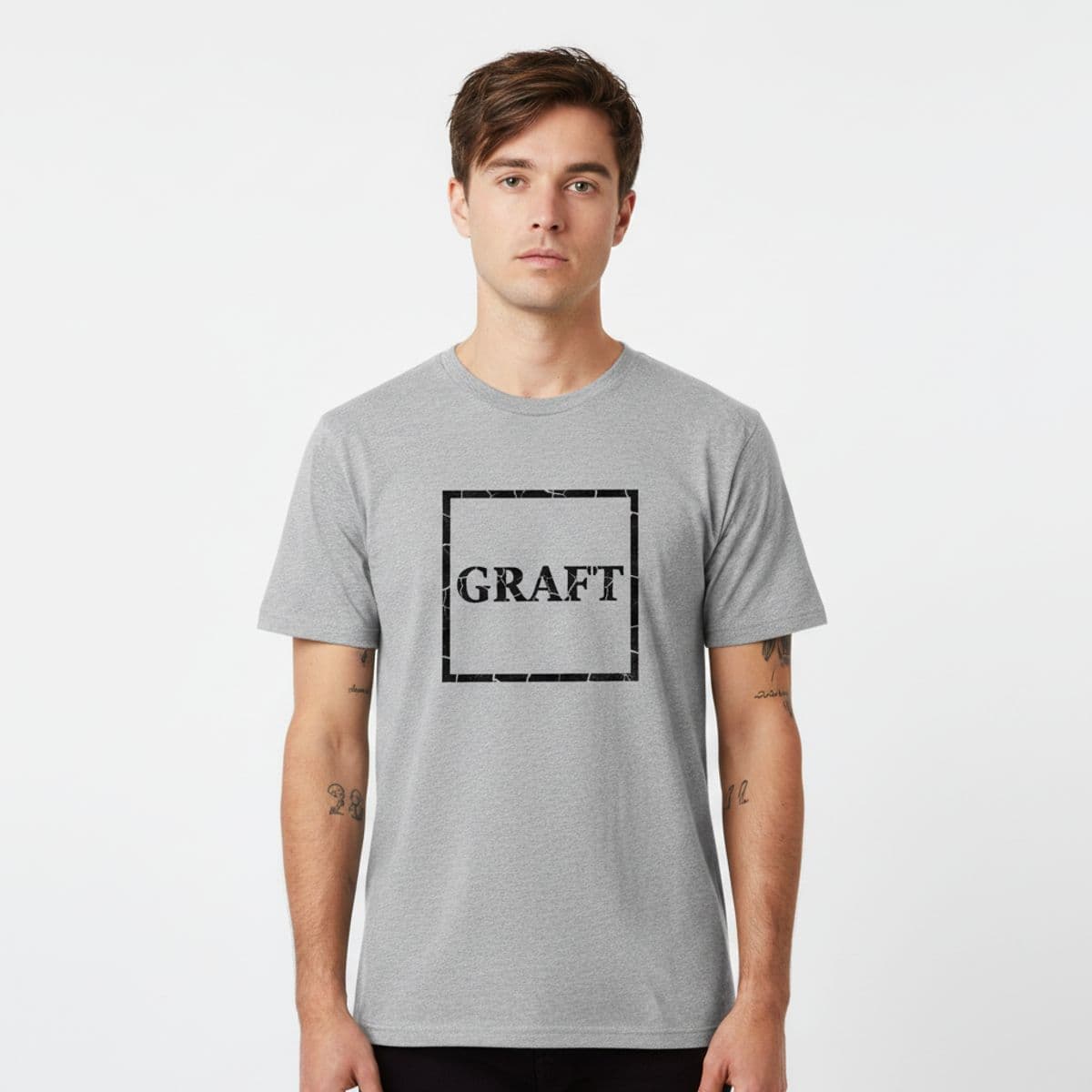 The Weight of Three Days printed on a t-shirt, worn