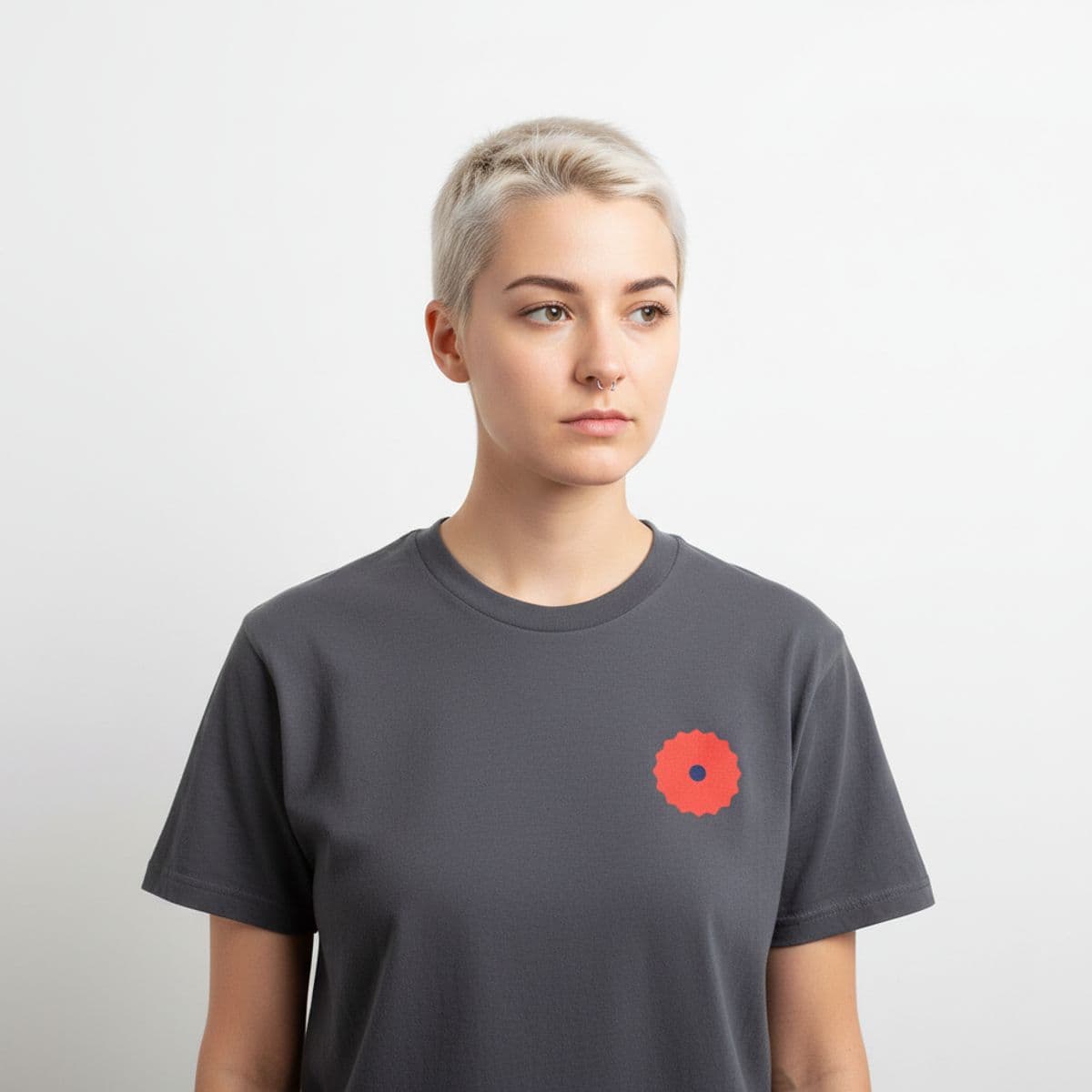 tuesday morning ritual printed on a t-shirt, worn