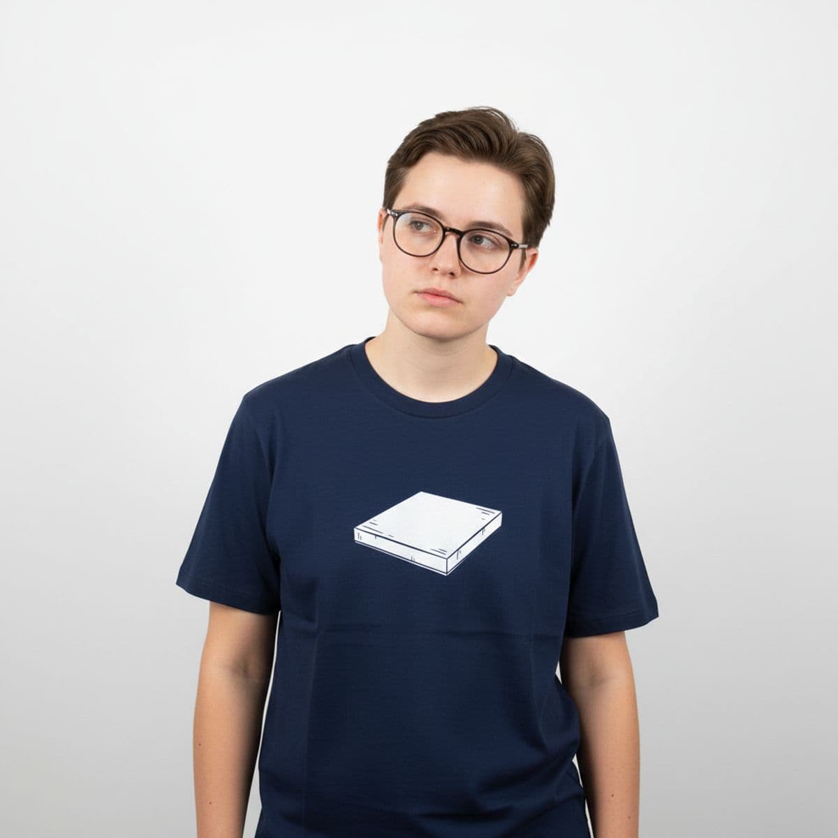 Untitled (All-Night Grocery) printed on a t-shirt, worn