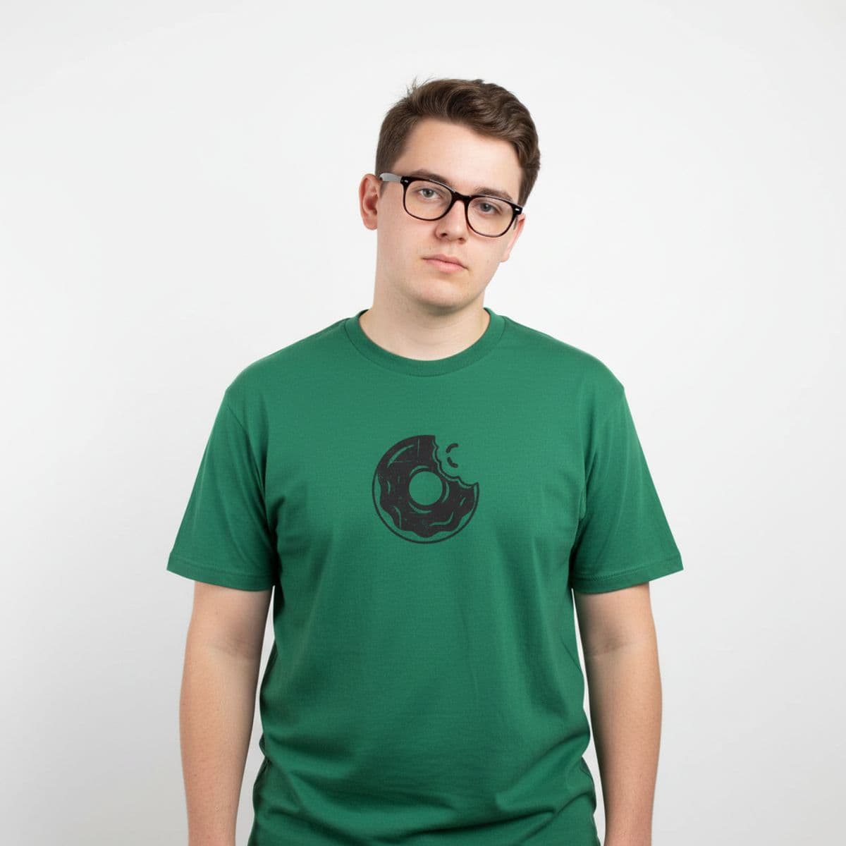 Untitled (Downtown Intersection) printed on a t-shirt, worn
