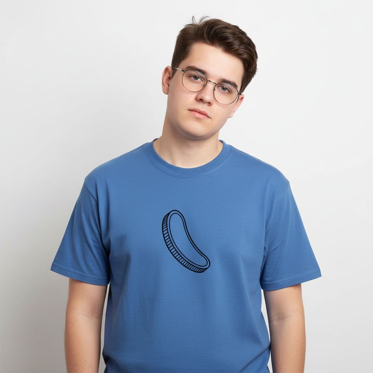 Untitled (Grocery Aisle) printed on a t-shirt, worn