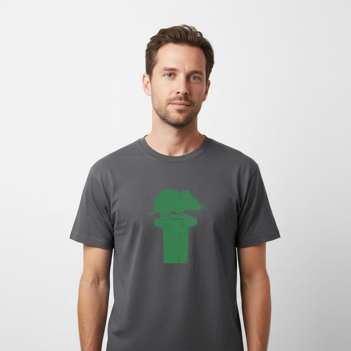 Untitled (Hydroponics, December) printed on a t-shirt, worn