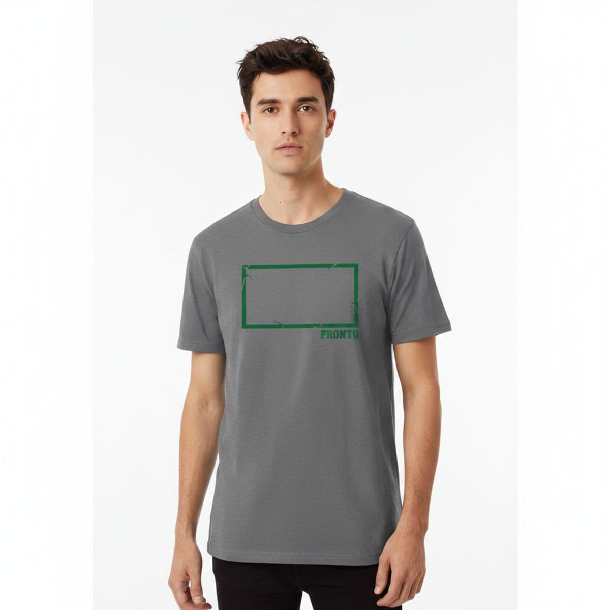 Untitled (Office Break Room) printed on a t-shirt, worn
