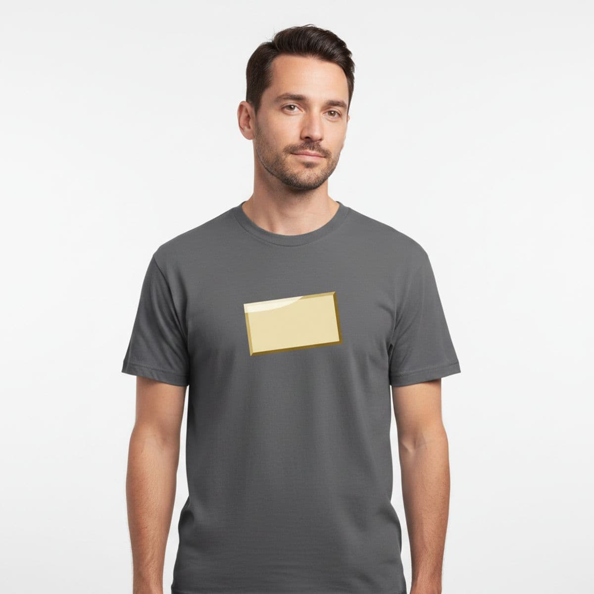 Untitled (Office Break Room) printed on a t-shirt, worn