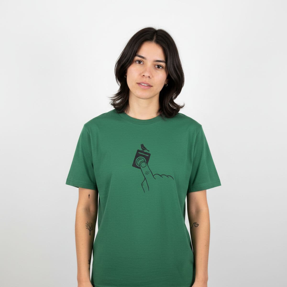 Untitled (Outdoor Payphone) printed on a t-shirt, worn