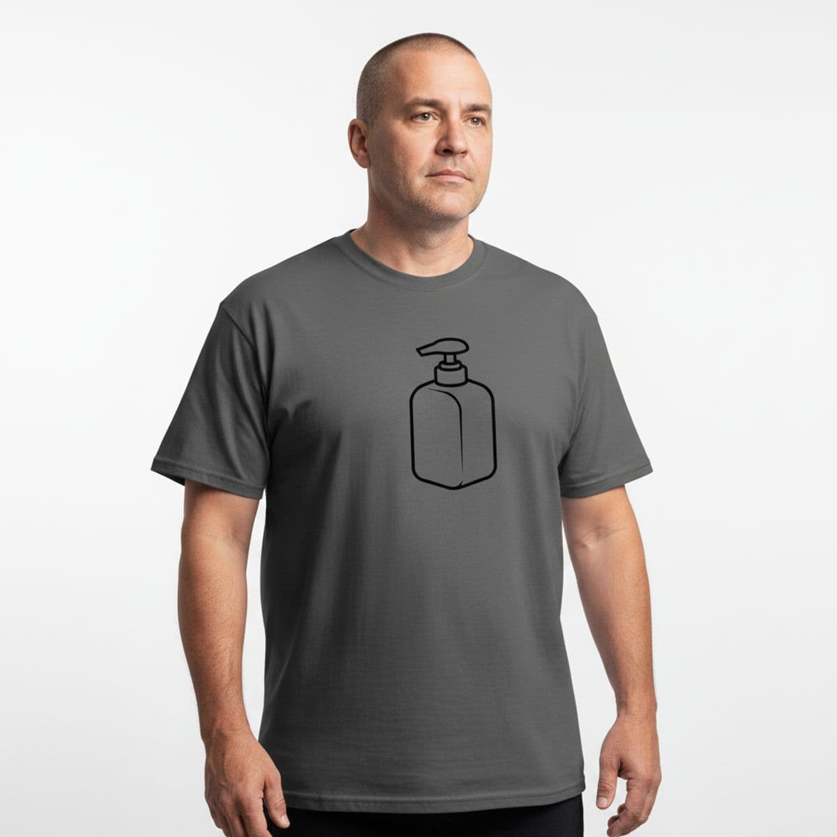 Untitled (Public Washroom) printed on a t-shirt, worn