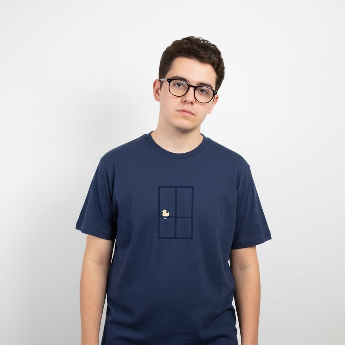 Untitled (Residential Corridor) printed on a t-shirt, worn