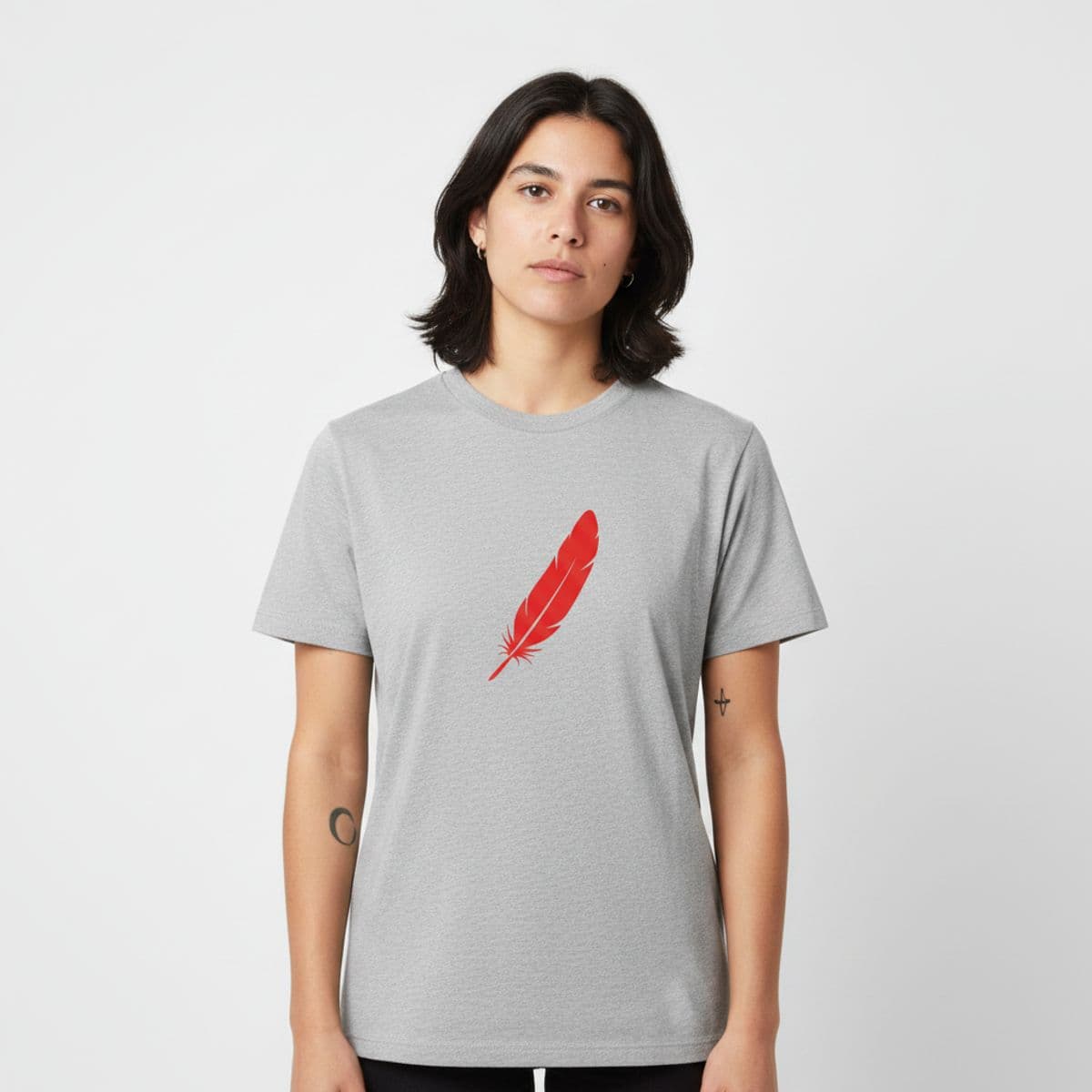 Untitled (Science Classroom, Dusk) printed on a t-shirt, worn