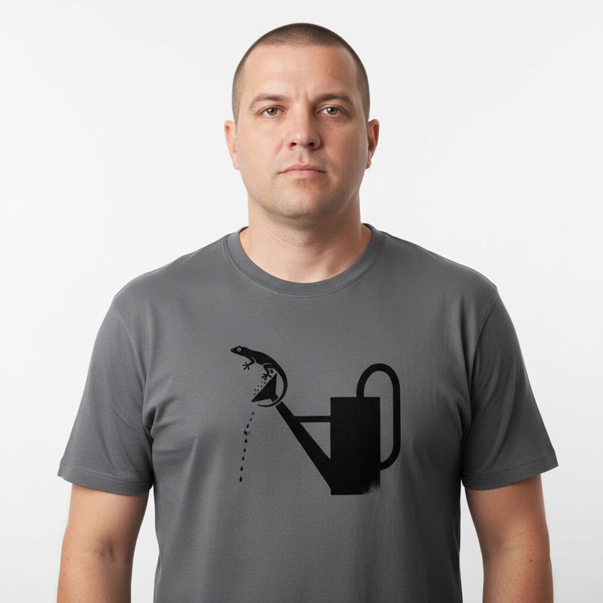 Untitled (Thrift Store) printed on a t-shirt, worn